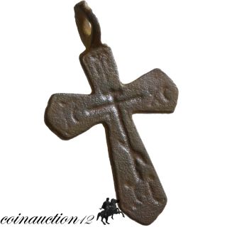Cyprus Found Crusaders Ae Cross Pendant 1095 - 1291 Ad,  Wearable photo