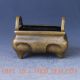 Old Chinese Handwork Craved Brass Square Pot Pots photo 2