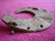 Ancient Late Roman / Early Byzantine Iron Horse Shoe W/ Nails On It 4th - 7th Ad Roman photo 3