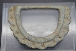 Ancient Roman Bronze Decorated Buckle 1st - 4th Century Ad photo