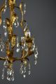 Crystal Hollywood Regency Tole Chandelier C1950 Two Available Vintage Gold Chandeliers, Fixtures, Sconces photo 2