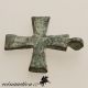 Intact Cyprus Found Byzantine Intaglio Bronze Cross Pendant Roman photo 1