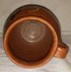 Antique Country Primitive Redware Pottery Pitcher Slip Decorated W / Flower Primitives photo 4