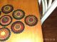 Penny Rug Candle Mat Hand Made 9x12 Inch Primitive Fall Pennies Primitives photo 2