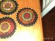 Penny Rug Candle Mat Hand Made 9x12 Inch Primitive Fall Pennies Primitives photo 3