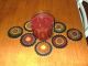 Penny Rug Candle Mat Hand Made 9x12 Inch Primitive Fall Pennies Primitives photo 5