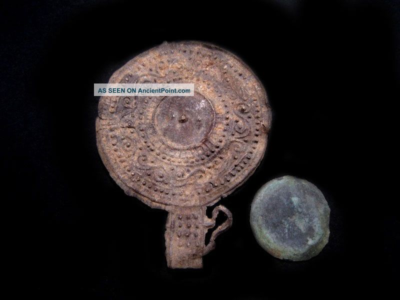 Well Preserved Rare Roman Lead & Billon Votive Mirrors Roman photo