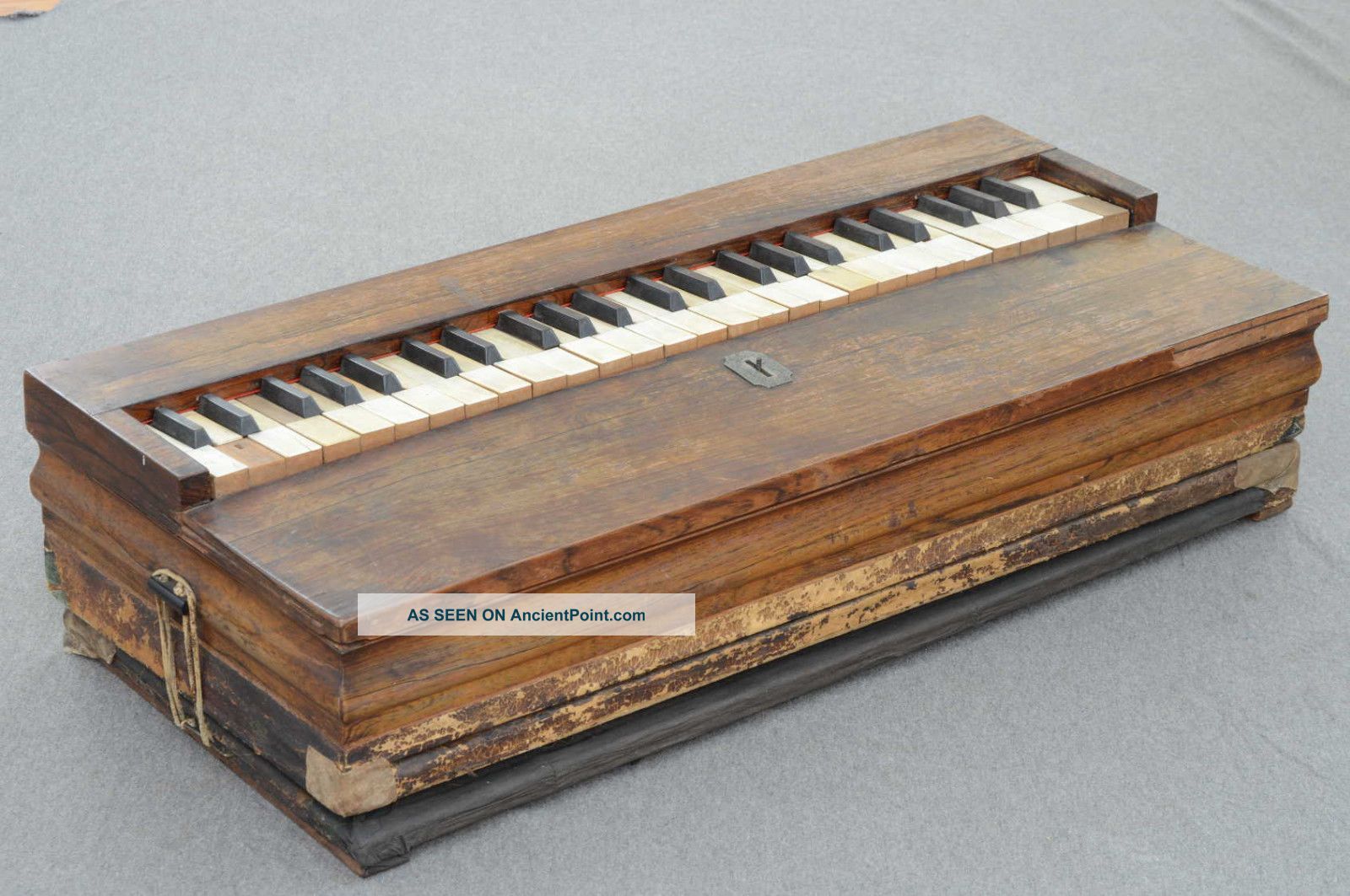 Antique Bartlett Small Reed Organ Of 1845 (elbow Melodeon) Ripe For Restoration Keyboard photo
