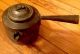 Antique Primitive Hearth Tea Pot W/ Top,  Spout Brass Hook,  Handle Cast Aluminum? Primitives photo 1