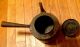 Antique Primitive Hearth Tea Pot W/ Top,  Spout Brass Hook,  Handle Cast Aluminum? Primitives photo 5