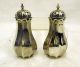 Stunning Boxed Pair Edwardian Solid Silver Pepper Pots Salt & Pepper Shakers photo 1