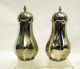 Stunning Boxed Pair Edwardian Solid Silver Pepper Pots Salt & Pepper Shakers photo 2