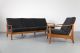 Mid Century Three Seater Sofa W/ Fabric 60s | Danish Modern Sofa 1900-1950 photo 2