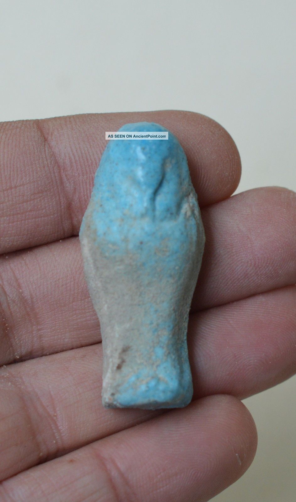 Egyptian Faience Tiny Shabti,  Ushabti Material,  Late Period. Egyptian photo