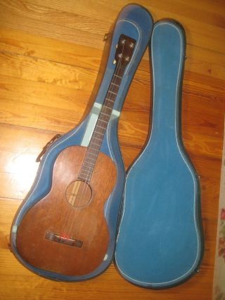 Antique Rare Martin Tenor Acoustic Guitar 1927 Case Custom Radio Musician Band photo