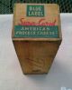 Vintage Wooden Box - 2 Lb.  Blue Label Cured American Process Cheese Box Boxes photo 3