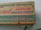 Vintage Wooden Box - 2 Lb.  Blue Label Cured American Process Cheese Box Boxes photo 6