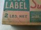 Vintage Wooden Box - 2 Lb.  Blue Label Cured American Process Cheese Box Boxes photo 8