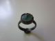 Top Explosive - Ancient Roman Period Bronze Ring With Green Stone Roman photo 2