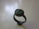 Top Explosive - Ancient Roman Period Bronze Ring With Green Stone Roman photo 3