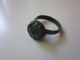 Top Explosive - Ancient Roman Period Bronze Ring With Green Stone Roman photo 4