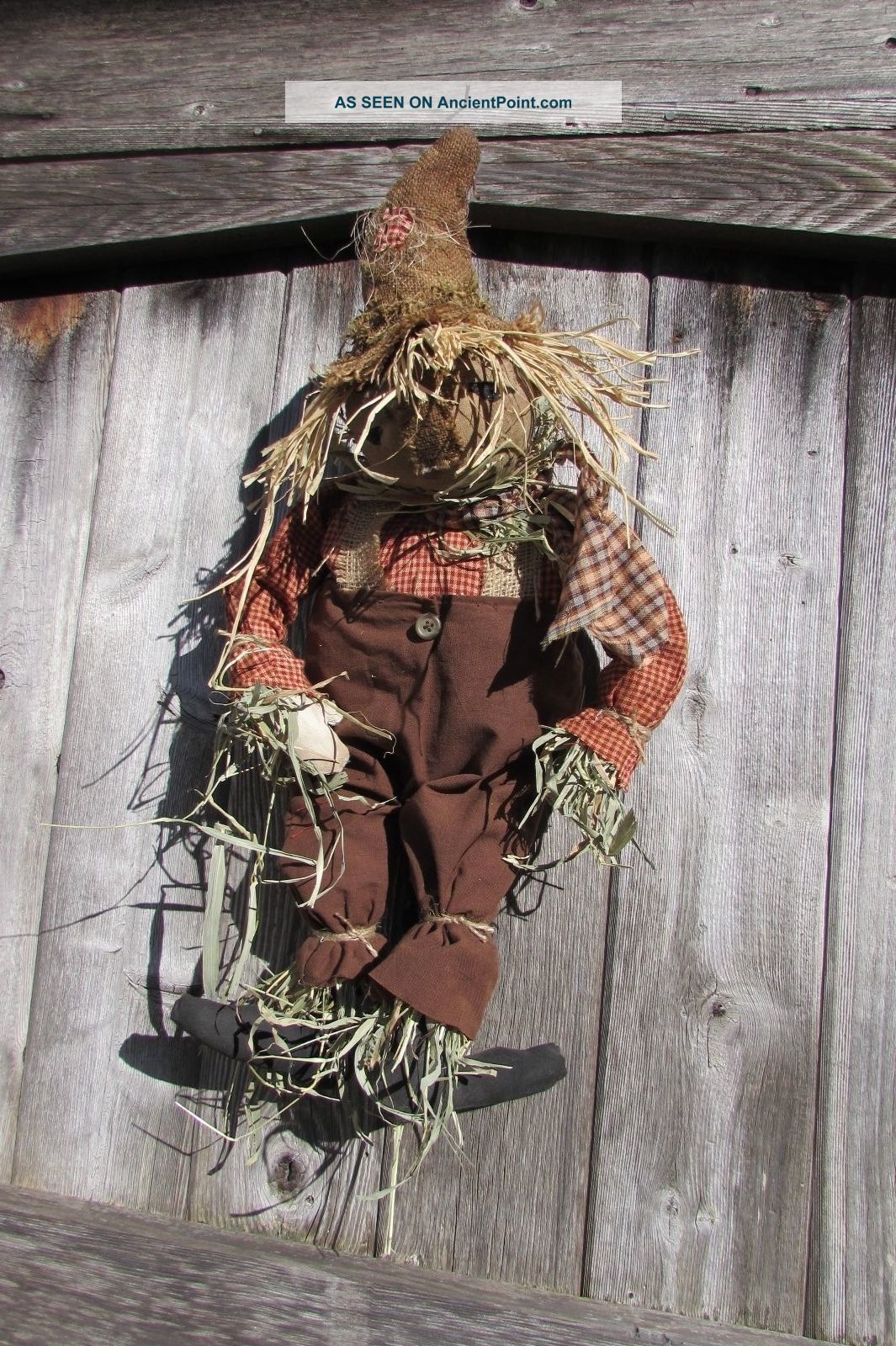 Primitive Halloween Grungy Folkart Olde Squirt Scarecrow Primitives photo