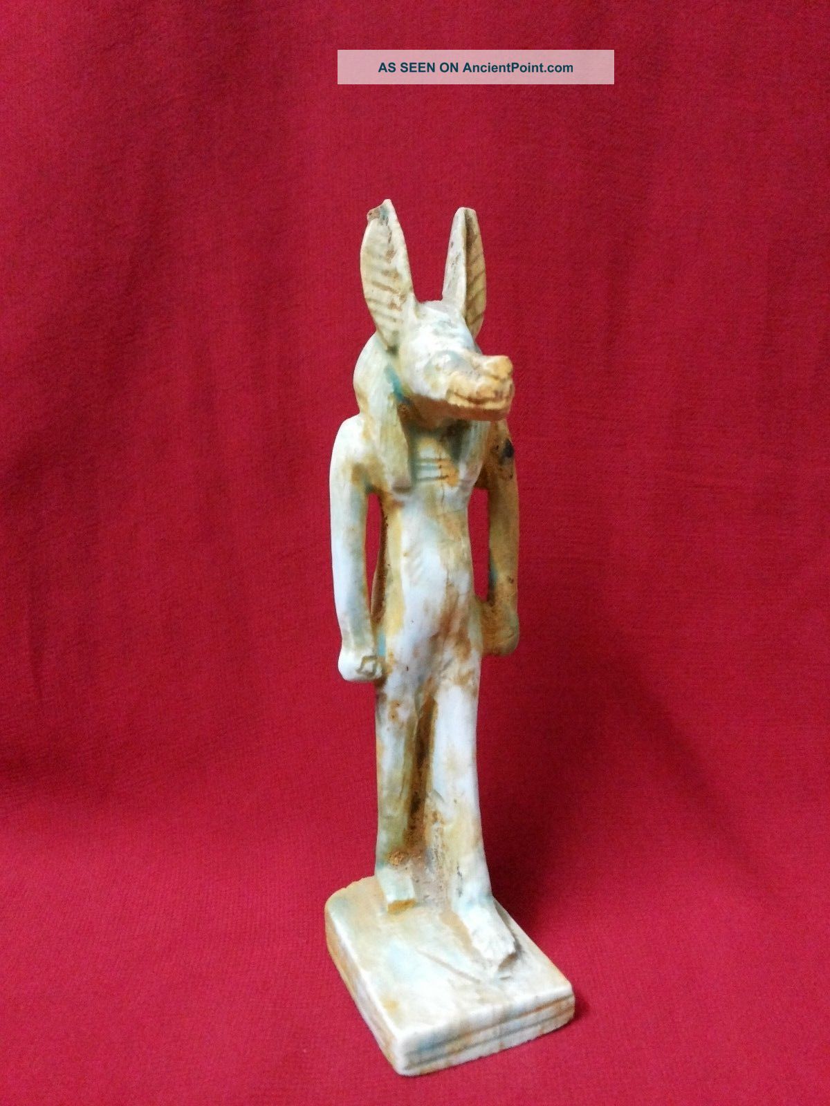Ancient Egyptian Blue Statue Of God Anubis Egyptian photo