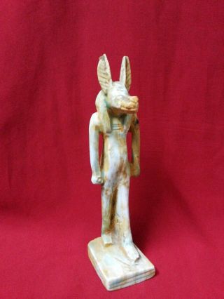 Ancient Egyptian Blue Statue Of God Anubis photo