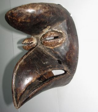 Rare Very Old African Dan Culture We,  Gere Bird Beak Mask Grebo Africa Ntique photo