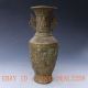 Chinese Brass Hand - Carved Guanyin Songzi Binaural Vase W Ming Dynasty Mark Vases photo 4