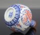 Rare Chinese Blue White Porcelain Sunff Bottle Phoenix Xianfeng Mark - 20th C. Snuff Bottles photo 4