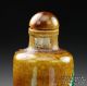 Chinese Porcelain Snuff Bottle,  Molded Dragon And Pearl,  Qianlong Mark,  19th C. Snuff Bottles photo 1