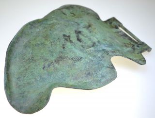 Roman Bronze Cheek Piece/part Of A Helmet photo