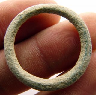 Ancient Outstanding Bronze Celtic Ring Proto Money Old 600 - 400 Bc Coin photo