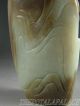 Old Chinese Celadon Nephrite Jade Statue Powerful Tiger & Ruyi & Pine Tree Other Antique Chinese Statues photo 9