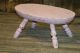 Vtg Wood Stool Milking Country Primitive Rustic Farm Wooden Foot Rest Step Pink Primitives photo 2