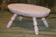 Vtg Wood Stool Milking Country Primitive Rustic Farm Wooden Foot Rest Step Pink Primitives photo 3