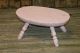 Vtg Wood Stool Milking Country Primitive Rustic Farm Wooden Foot Rest Step Pink Primitives photo 4