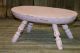 Vtg Wood Stool Milking Country Primitive Rustic Farm Wooden Foot Rest Step Pink Primitives photo 5