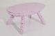 Vtg Wood Stool Milking Country Primitive Rustic Farm Wooden Foot Rest Step Pink Primitives photo 8