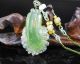 100 Natural 3d Hand - Carved Icy Jade Pendant Jadeite Necklace Cabbage 0055 Necklaces & Pendants photo 1