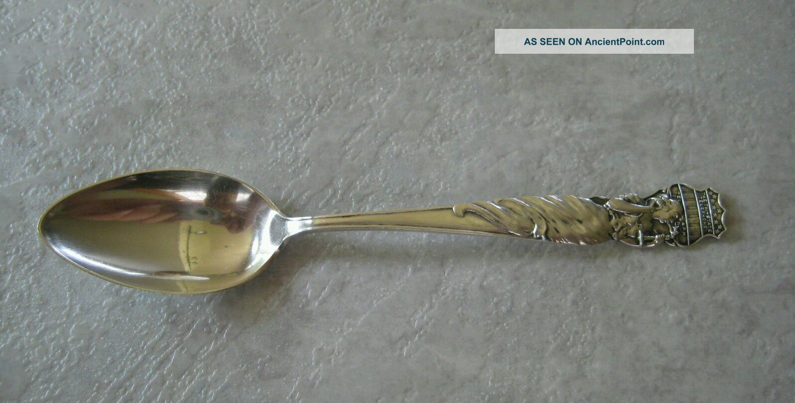 Tri-State Telephone & Telegraph Sterling Souvenir Spoon w/ Woman on Phone 9632 