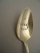 Antique Spoon Silverplate 1847 Rogers Bros Eternally Yours Engraved I Love You Flatware & Silverware photo 4