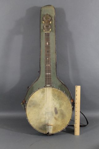 Antique Ss Stewart Philadelphia 4 - String Banjo & Rare Grover Vibrator,  Nr photo