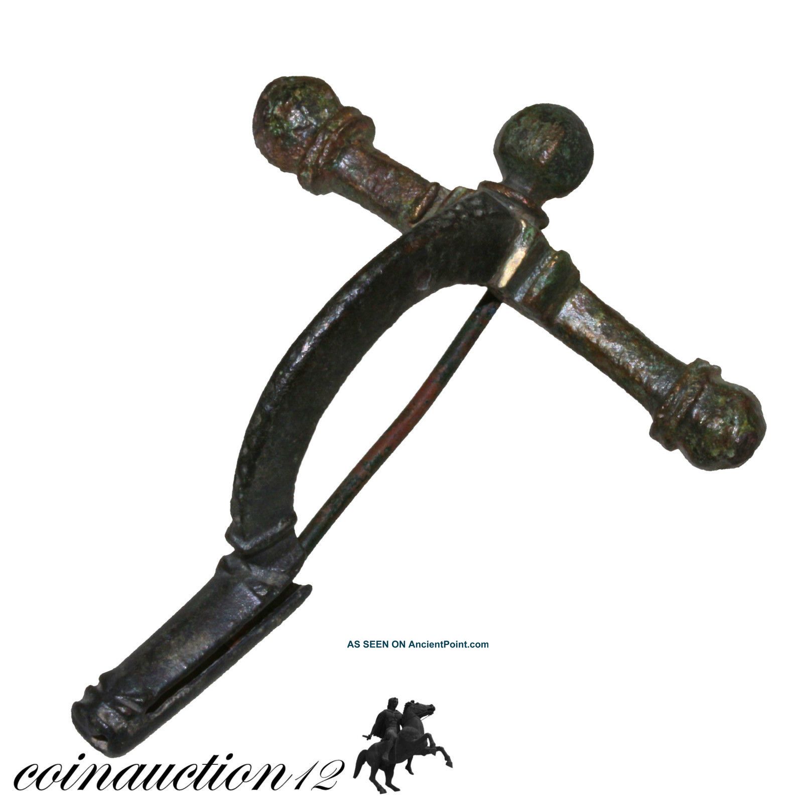Large Roman Bronze Military Crossbow Fibula Brooch 4th Century Ad Roman photo