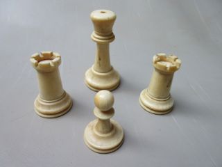 Antique Chess Figures (staunton?) 110 Gr photo