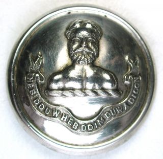 Antique Livery Button Bearded Man Above Banner W/ Motto - Jennens Bk Mk photo