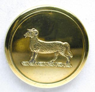 Antique Brass Livery Button Ewe Sheep Design - Hammond Turner & Sons Bk Mk photo