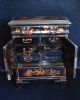 Antique Miniature Japanese Black Lacquered Table Top Collectors Cabinet 1800-1899 photo 3