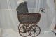 Antique? Baby Doll Bear Carriage Stroller Wood W/ Linen Cloth Lining In Buggy Baby Carriages & Buggies photo 1